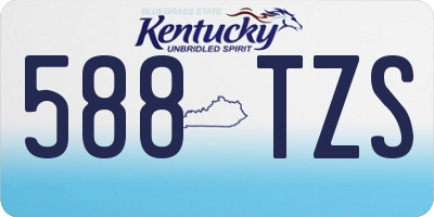 KY license plate 588TZS