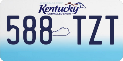 KY license plate 588TZT