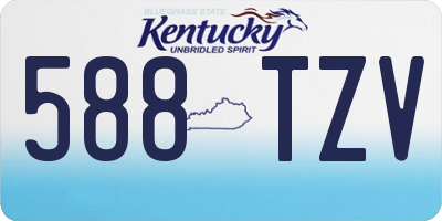 KY license plate 588TZV