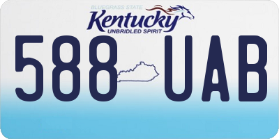 KY license plate 588UAB