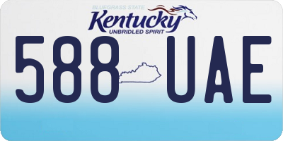 KY license plate 588UAE