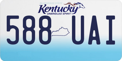 KY license plate 588UAI