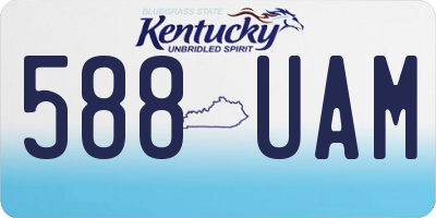 KY license plate 588UAM
