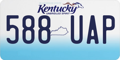 KY license plate 588UAP