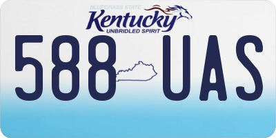 KY license plate 588UAS