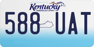 KY license plate 588UAT