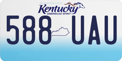 KY license plate 588UAU