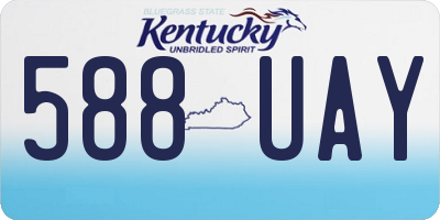 KY license plate 588UAY