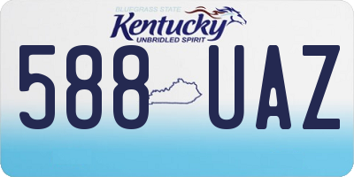 KY license plate 588UAZ