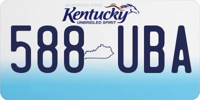 KY license plate 588UBA