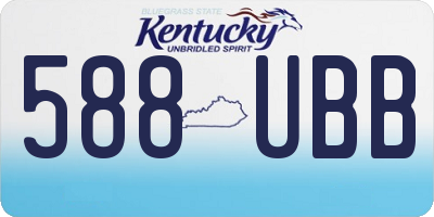 KY license plate 588UBB
