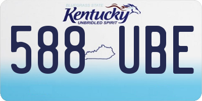 KY license plate 588UBE