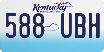 KY license plate 588UBH