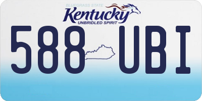 KY license plate 588UBI