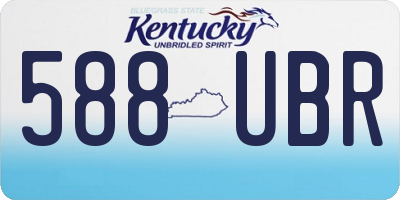 KY license plate 588UBR