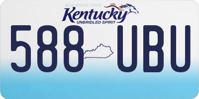 KY license plate 588UBU