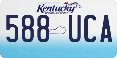 KY license plate 588UCA