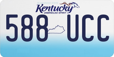 KY license plate 588UCC