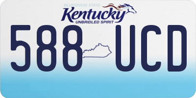 KY license plate 588UCD