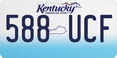 KY license plate 588UCF