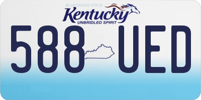 KY license plate 588UED