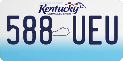 KY license plate 588UEU