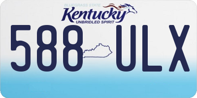 KY license plate 588ULX