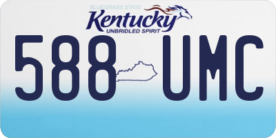 KY license plate 588UMC