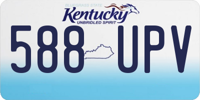 KY license plate 588UPV
