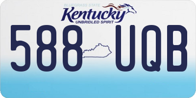 KY license plate 588UQB