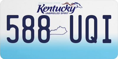 KY license plate 588UQI