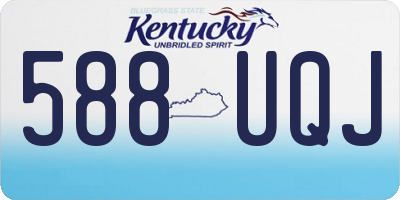 KY license plate 588UQJ