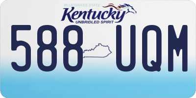 KY license plate 588UQM