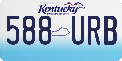 KY license plate 588URB