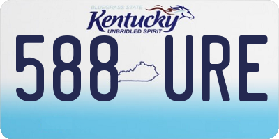 KY license plate 588URE