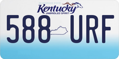 KY license plate 588URF