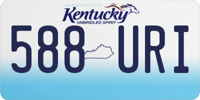KY license plate 588URI