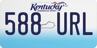 KY license plate 588URL