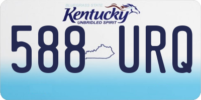 KY license plate 588URQ