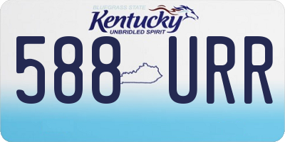 KY license plate 588URR