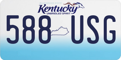 KY license plate 588USG