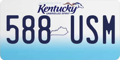 KY license plate 588USM