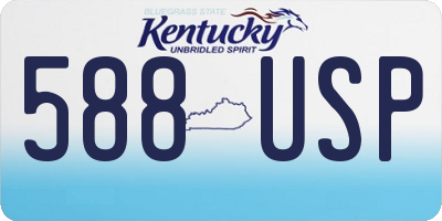 KY license plate 588USP