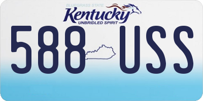 KY license plate 588USS