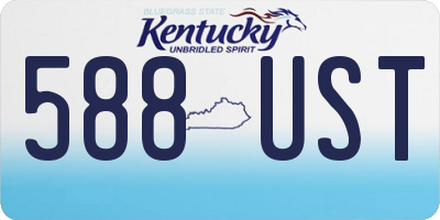 KY license plate 588UST
