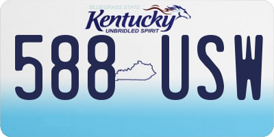 KY license plate 588USW