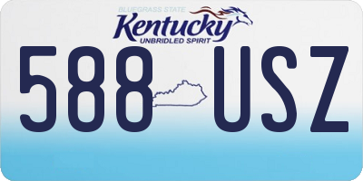 KY license plate 588USZ