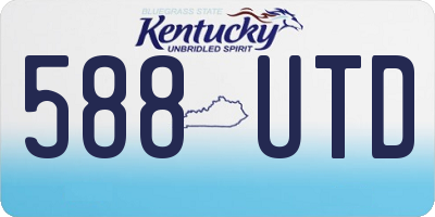 KY license plate 588UTD