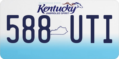 KY license plate 588UTI