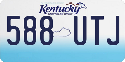 KY license plate 588UTJ